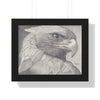 Majestic Eagle Hand-Drawn Portrait in Frame