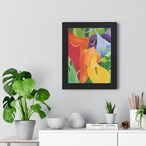 Luminous Elegance: Hand-Painted Portrait of Calla Lilies