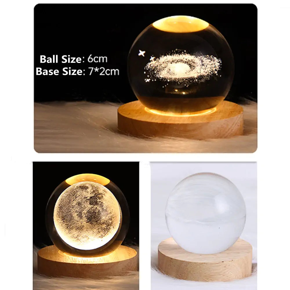 3D Laser Engraved Balls Lamp